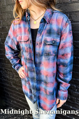 Distressed Hand-Dyed Flannels