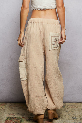 POL Floral Embroidered Cargo Pants.