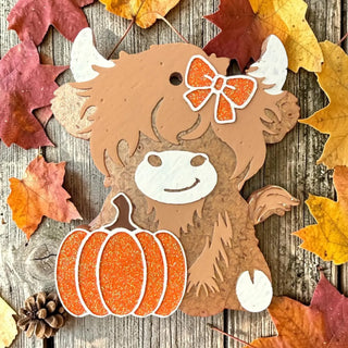 Pumpkin Patch Cow Freshie- Pumpkin Buttercream