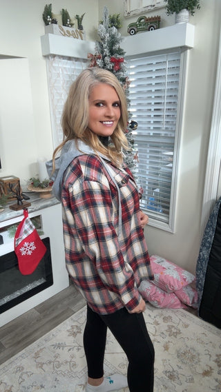 Mountain Mornings Flannel Hooded Top