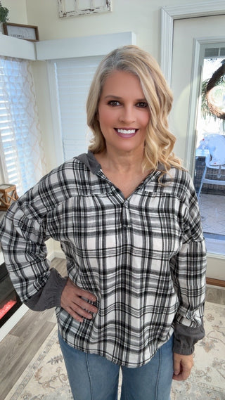 Cozy Cabin Plaid Top