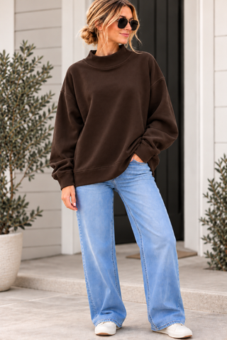 ORIGINAL No. 01 — The CnF CO. Mock-Neck Sweatshirt