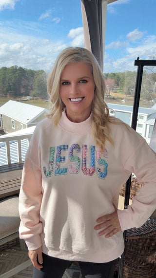 Jesus Mock Neck Sweatshirt