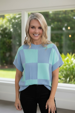 Mint to Be Color Block Sweater