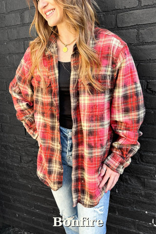 Distressed Hand-Dyed Flannels