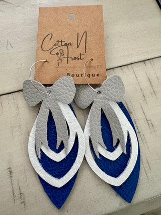 Grey Bow Coquette Earrings