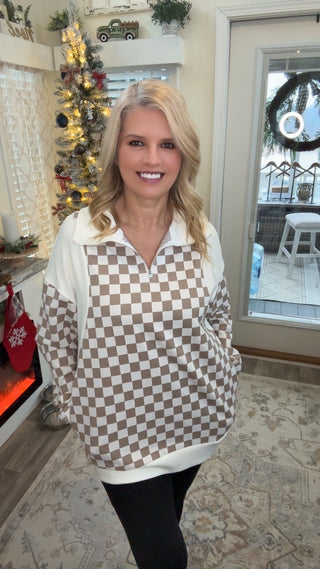 The Checkmate Half Zip Pullover