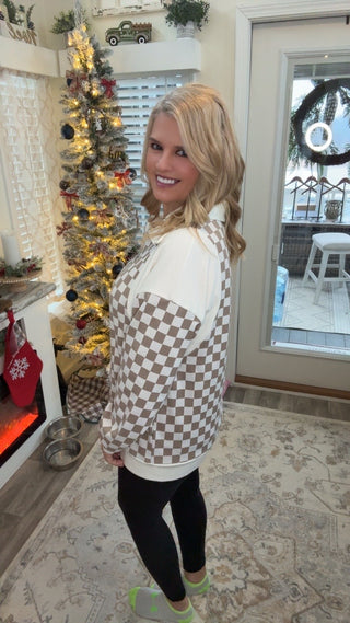 The Checkmate Half Zip Pullover