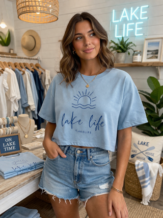 Lake Life Cropped Tee