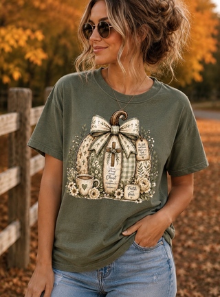 Cottage Pumpkin Christian Tee