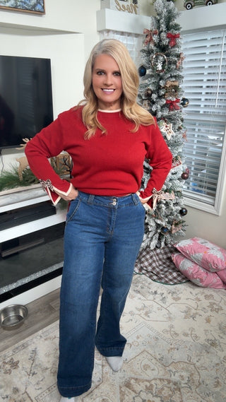 Frosted Dreams Wide Leg Jeans