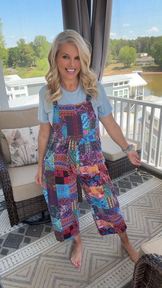 Boho Patchwork Jumpsuit