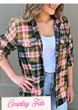 Super Soft Bleached Flannel Shirts