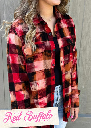 Super Soft Bleached Flannel Shirts