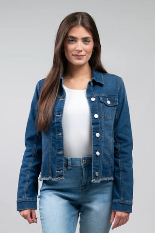 Plus Size Stretchy Denim Jacket