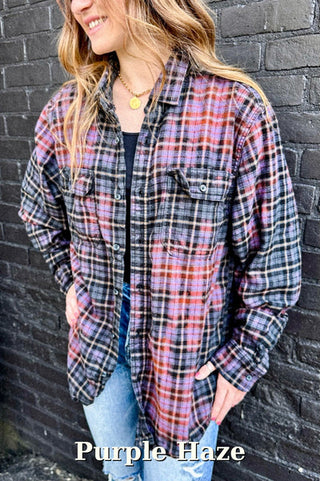 Distressed Hand-Dyed Flannels