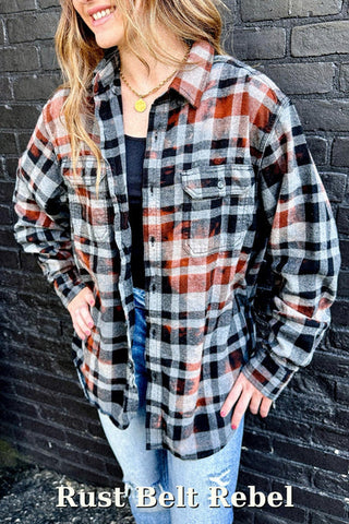 Distressed Hand-Dyed Flannels