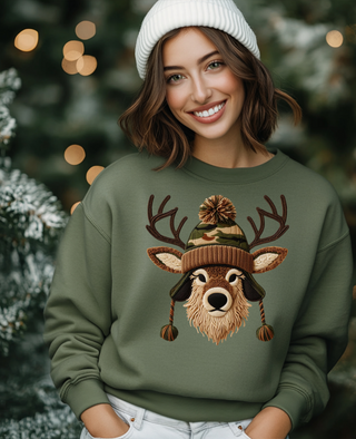 Winter Camo Deer Sweatshirt