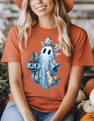 Patchwork Print Ghost Tee