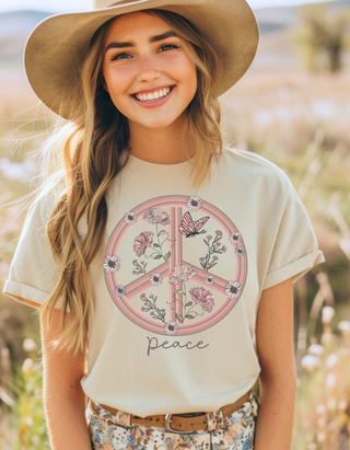 Peace in Bloom Graphic Tee