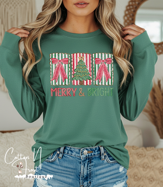 Merry & Bright Bows LS Tee