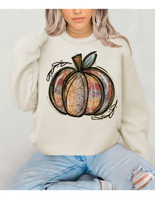 Rust Tie Dye Pumpkin Sweatshirt