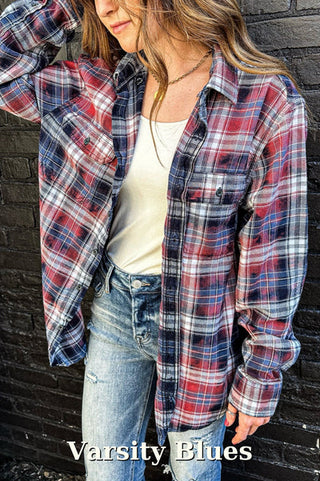 Distressed Hand-Dyed Flannels