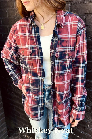Distressed Hand-Dyed Flannels