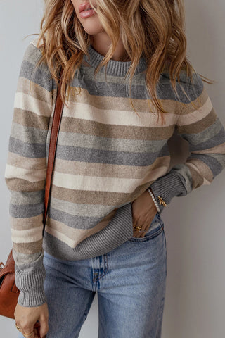 Cafe Mocha Striped Sweater