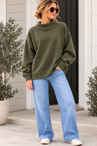 ORIGINAL No. 01 — The CnF CO. Mock-Neck Sweatshirt