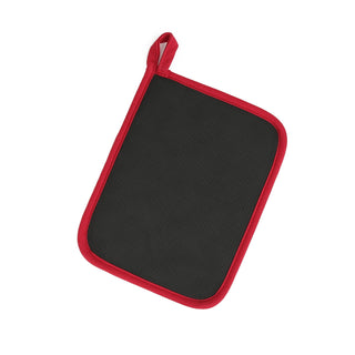 Holiday Pot Holder -  Red with White Text: Baking Spirits Bright