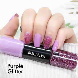 Double Nail Polish - Trendy Colors, Glitter Polish