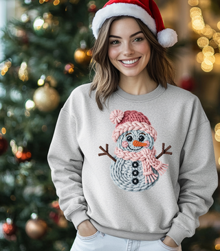 Crochet Snowman Crewneck