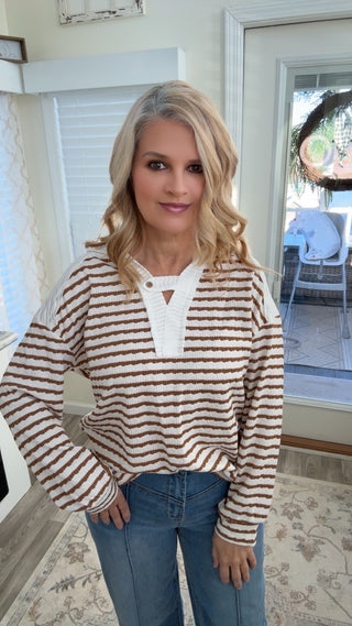 Soft Stripe Weekend Henley