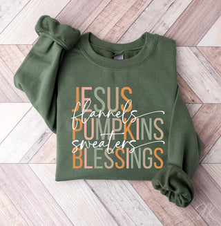 Jesus Pumpkins & Blessings Sweatshirt