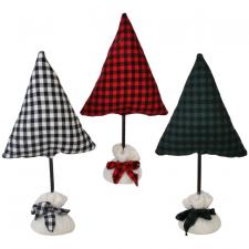 Festive Plush Plaid Tree