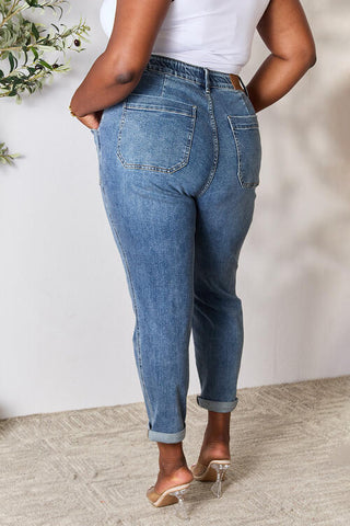 Judy Blue  High Waist Drawstring Denim Jeans