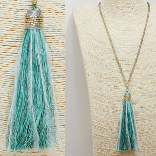 Turquoise Tassel Necklace