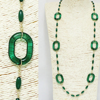 Geometric Acrylic Long Necklace