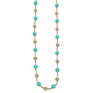 Sachi Turquoise Waters Necklace - Long Length, Small Orbs